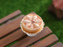 Load image into Gallery viewer, Pear and Almond Tart, Tarte Poire Amandine - Handmade miniature dollhouse food in 12th scale