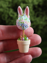 Load image into Gallery viewer, Easter Blossom Bunny Ears Topiary in Flower Pot - OOAK - Dollhouse Miniature