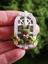 Load image into Gallery viewer, Arched Spring Window Wall Decoration in 1:12 Scale for Easter and Spring Dollhouse Decor