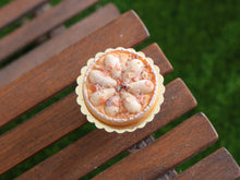 Load image into Gallery viewer, Pear and Almond Tart, Tarte Poire Amandine - Handmade miniature dollhouse food in 12th scale