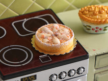 Load image into Gallery viewer, Pear and Almond Tart, Tarte Poire Amandine - Handmade miniature dollhouse food in 12th scale