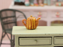 Load image into Gallery viewer, Novelty Miniature French Cannalé Bordelais Teapot - 12th Scale Dollhouse Decoration