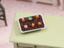 Load image into Gallery viewer, Vegetable Garden Brownie - Handmade Miniature Food for Dollshouse in 12th Scale