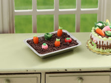 Load image into Gallery viewer, Vegetable Garden Brownie - Handmade Miniature Food for Dollshouse in 12th Scale