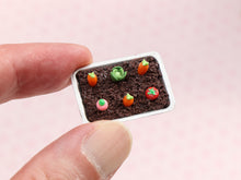 Load image into Gallery viewer, Vegetable Garden Brownie - Handmade Miniature Food for Dollshouse in 12th Scale