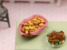 Load image into Gallery viewer, Basket of New Potatoes - 12th Scale Handmade Miniature Food for Dollhouses