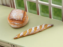 Load image into Gallery viewer, French Bread: Miche and Baquette Tradition - Handmade Miniature Food in 12th Scale