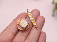 Load image into Gallery viewer, French Bread: Miche and Baquette Tradition - Handmade Miniature Food in 12th Scale