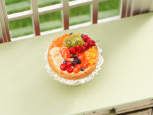 Load image into Gallery viewer, Tarte aux Fruits : French Fruit Tart  - Handmade Miniature Food in 12th Scale for Dollhouses
