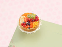 Load image into Gallery viewer, Tarte aux Fruits : French Fruit Tart  - Handmade Miniature Food in 12th Scale for Dollhouses