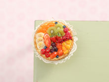 Load image into Gallery viewer, Tarte aux Fruits : French Fruit Tart  - Handmade Miniature Food in 12th Scale for Dollhouses