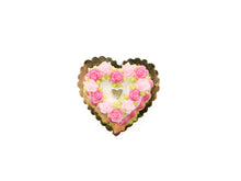 Load image into Gallery viewer, Heart-shaped Light and Dark Pink Rose Crown Cake - Handmade Miniature Food for Dollhouse