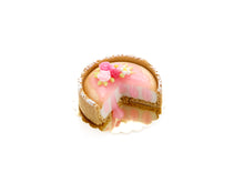 Load image into Gallery viewer, Handmade 1/12 Scale Elegant Rose Miniature Pink Glazed Cheesecake - Dollhouse Bakery Treat