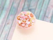 Load image into Gallery viewer, Delightful Pink Cookies and Treats on a Pink Stand - 12th Scale Dollhouse Miniature Food