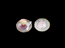 Load image into Gallery viewer, Rose Cupcake Dessert and Decorative Pink Plate - Handmade Miniature Food
