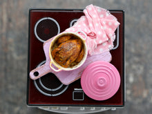 Load image into Gallery viewer, Roast Chicken in Pink Oven Dish - Handmade 12th Scale Miniature Food