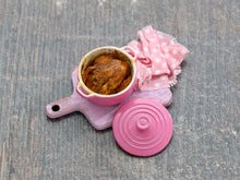 Load image into Gallery viewer, Roast Chicken in Pink Oven Dish - Handmade 12th Scale Miniature Food