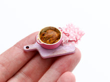 Load image into Gallery viewer, Roast Chicken in Pink Oven Dish - Handmade 12th Scale Miniature Food