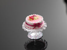 Load image into Gallery viewer, Raspberry Cake on Stand - Handmade Miniature Food for Dollhouse - OOAK