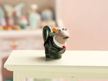 Load image into Gallery viewer, French Gentleman Froggy Teapot - Miniature decoration for Dollhouses