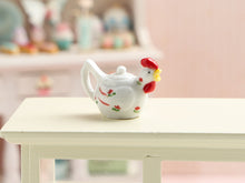 Load image into Gallery viewer, French Hen Country Teapot - Miniature decoration for Dollhouses