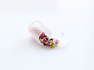 Spilt Clear Jar of Halloween Candy - Handmade Miniature Dollhouse Food