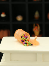 Load image into Gallery viewer, Spilt Light Orange Jar of Halloween Candy - Handmade Miniature Dollhouse Food