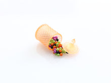 Load image into Gallery viewer, Spilt Light Orange Jar of Halloween Candy - Handmade Miniature Dollhouse Food