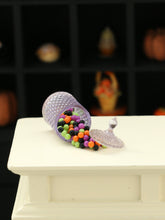 Load image into Gallery viewer, Spilt Lilac Jar of Halloween Candy - Handmade Miniature Dollhouse Food