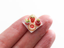 Load image into Gallery viewer, Summer Strawberry Pastries - OOAK - Handmade Miniature Food