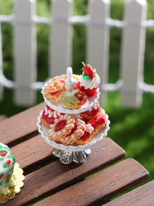 Summer Strawberry Pastries - OOAK - Handmade Miniature Food