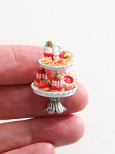 Load image into Gallery viewer, Summer Strawberry Pastries - OOAK - Handmade Miniature Food