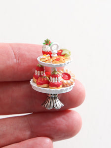 Summer Strawberry Pastries - OOAK - Handmade Miniature Food