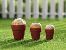 Load image into Gallery viewer, French Brioche Baked in Terracotta Flower Pots - OOAK - Handmade Miniature Food