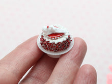 Load image into Gallery viewer, 1:12 Scale Handmade Cherub Blowing a Kiss Cake (Cakestand Included) - Valentine's Miniature Food