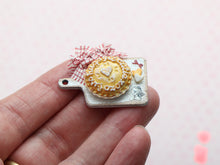 Load image into Gallery viewer, 1:12 Scale Handmade Miniature Pie on Board for Valentine's Day - Dollhouse Food