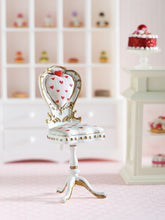 Load image into Gallery viewer, 1:12 Scale Valentine’s Miniature Chair - Customised Heart Dollhouse Seat