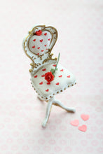 Load image into Gallery viewer, 1:12 Scale Valentine’s Miniature Chair - Customised Heart Dollhouse Seat