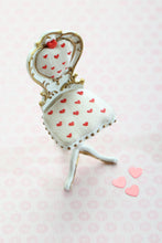 Load image into Gallery viewer, 1:12 Scale Valentine’s Miniature Chair - Customised Heart Dollhouse Seat