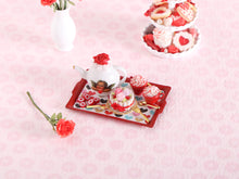 Load image into Gallery viewer, 1:12 Scale Valentine's Dessert Tray for Two - Handmade Dollhouse Miniature
