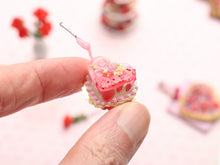 Load image into Gallery viewer, 1:12 Scale "Frozen Moment" Pink Valentines Day Cake - Handmade Miniature Food
