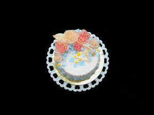 Vintage Cake (C) - Handmade Miniature Dollhouse Food