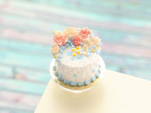 Vintage Cake (C) - Handmade Miniature Dollhouse Food