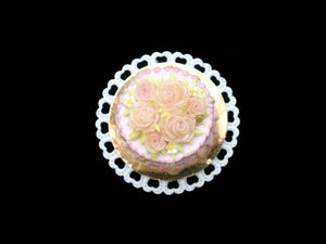 Vintage Cake (D) - Handmade Miniature Dollhouse Food