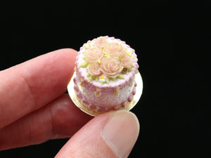 Vintage Cake (D) - Handmade Miniature Dollhouse Food