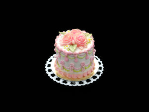 Vintage Cake (A) - Handmade Miniature Dollhouse Food