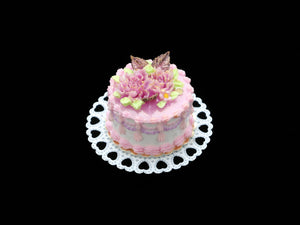 Vintage Cake (F) - Handmade Miniature Dollhouse Food