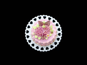 Vintage Cake (F) - Handmade Miniature Dollhouse Food