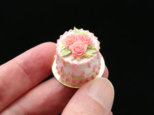 Vintage Cake (A) - Handmade Miniature Dollhouse Food