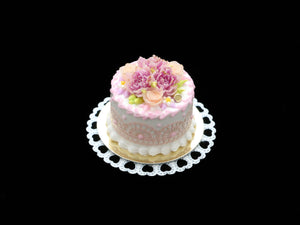 Vintage Cake (B) - Handmade Miniature Dollhouse Food